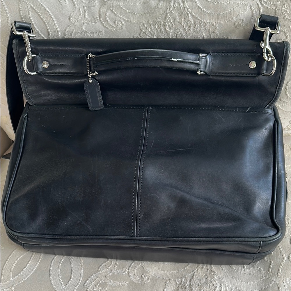 Black Leather Men's Bag - Picture 3 of 4
